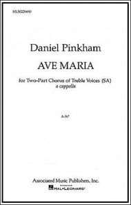 Ave Maria SA choral sheet music cover